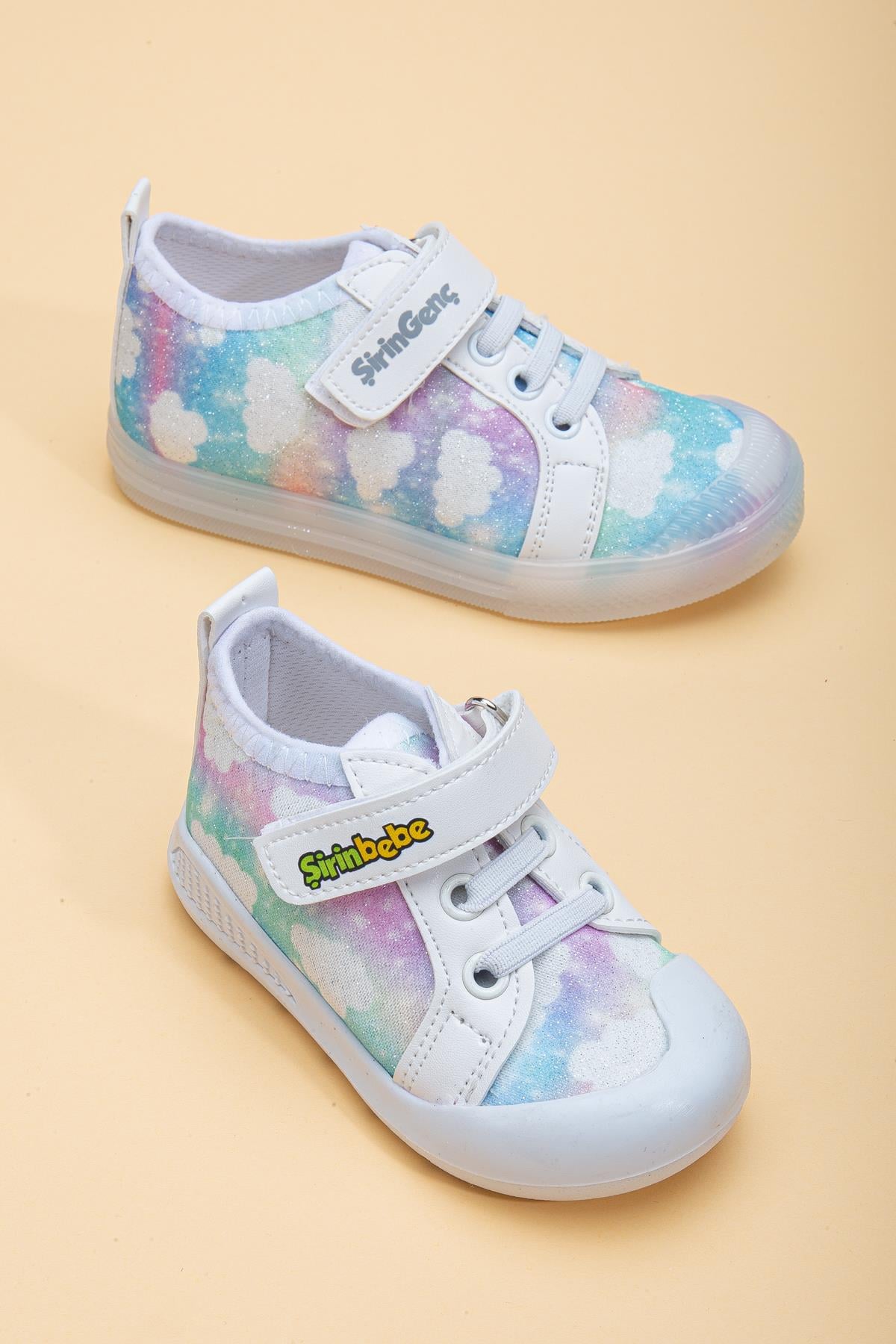 KETEN ŞEFFEF VE BEYAZ TABAN BEBEK ÇOCUK CONVERSE BEYAZ