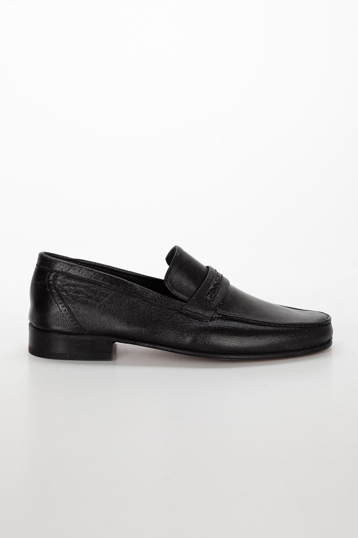 Kösele Hakiki Deri Rok Saraçlı Siyah Erkek Klasik Ayakkabı