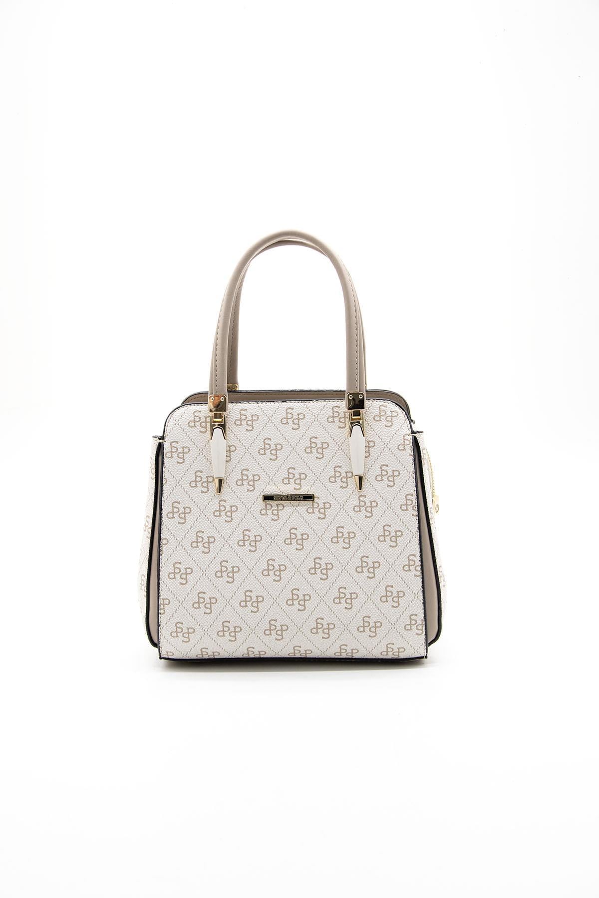 Silver & Polo SP1136 Kadın El Çantası Bej-Kum