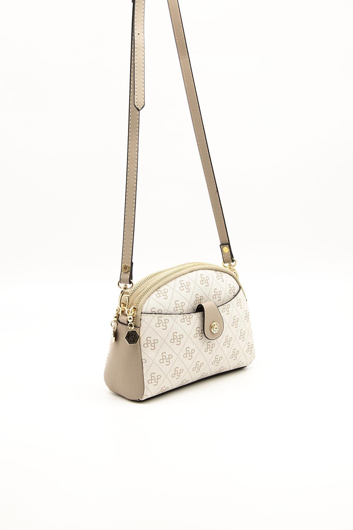 Silver & Polo SP1144 Kadın Çapraz Çanta Bej-Kum