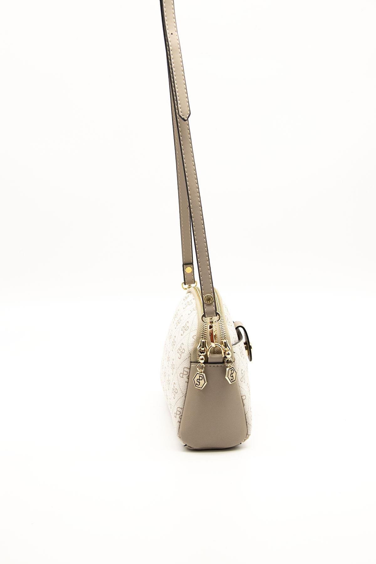 Silver & Polo SP1144 Kadın Çapraz Çanta Bej-Kum