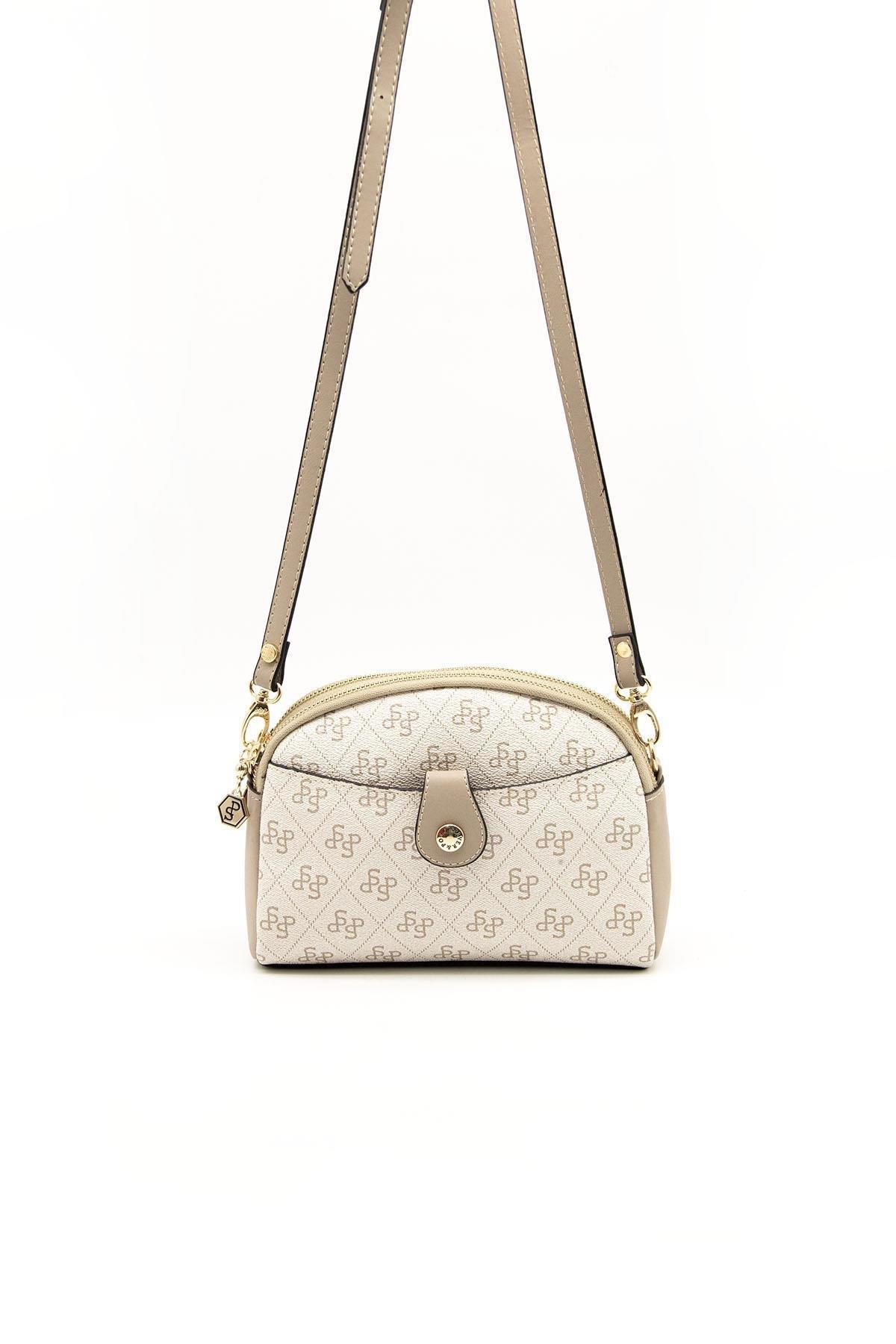 Silver & Polo SP1144 Kadın Çapraz Çanta Bej-Kum