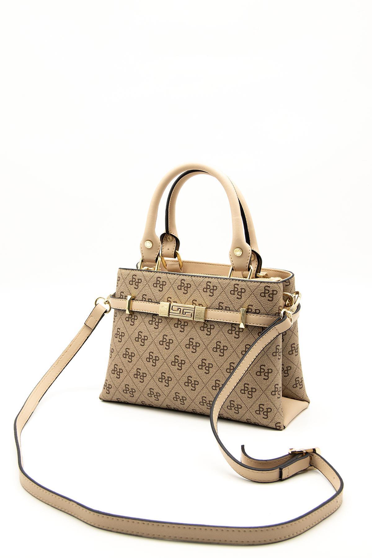 Silver & Polo SP1149 Kadın El Çantası Koyu Bej-Ten