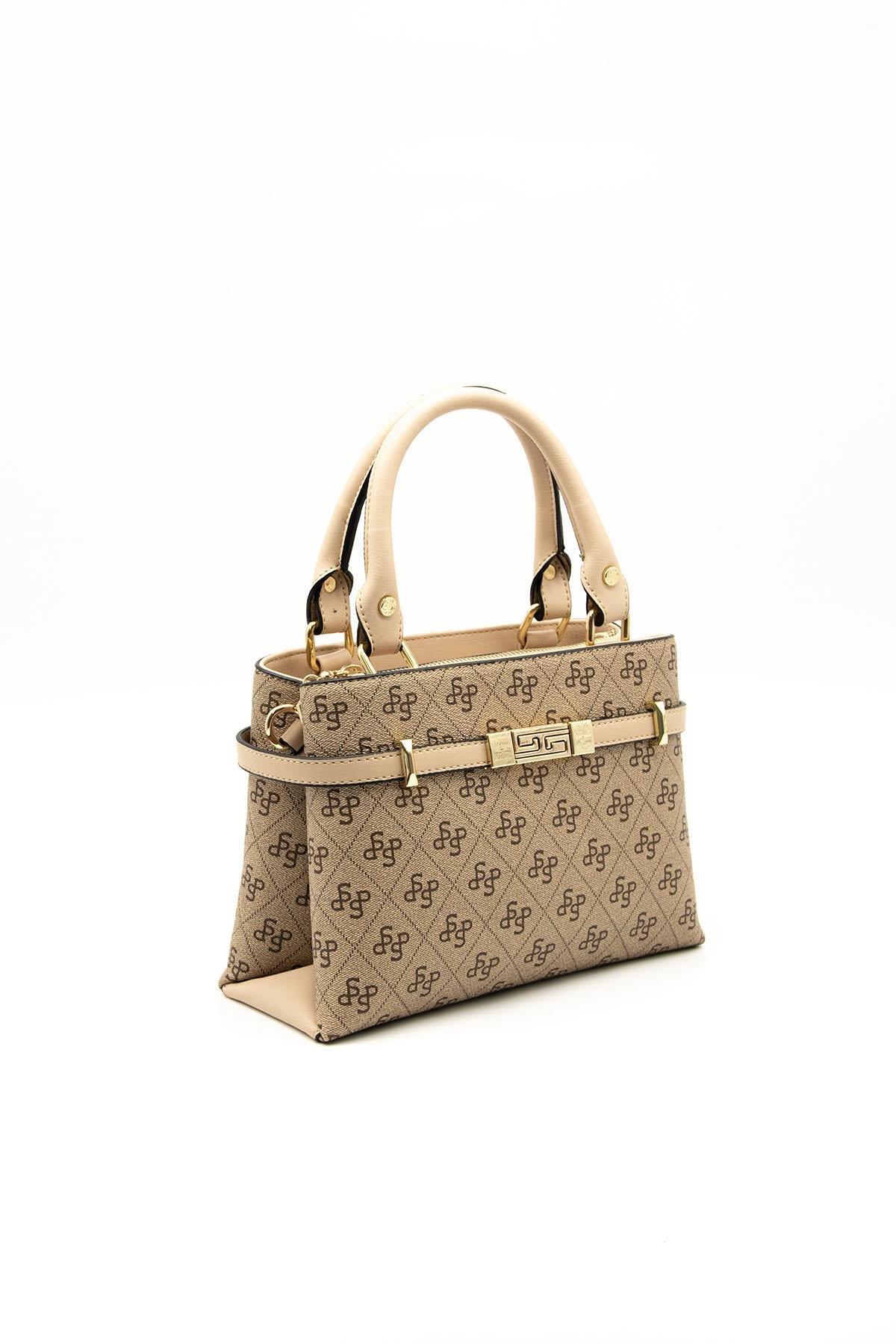 Silver & Polo SP1149 Kadın El Çantası Koyu Bej-Ten