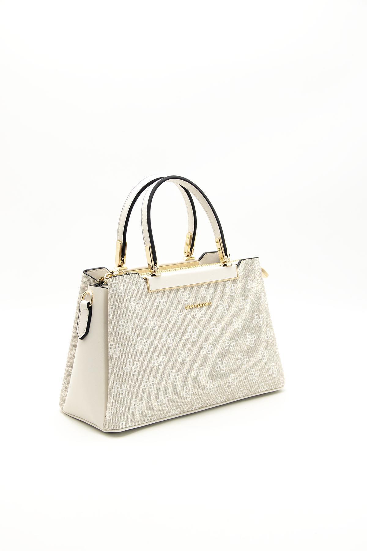 Silver & Polo SP913 Kadın El Çantası Taş-Kemik