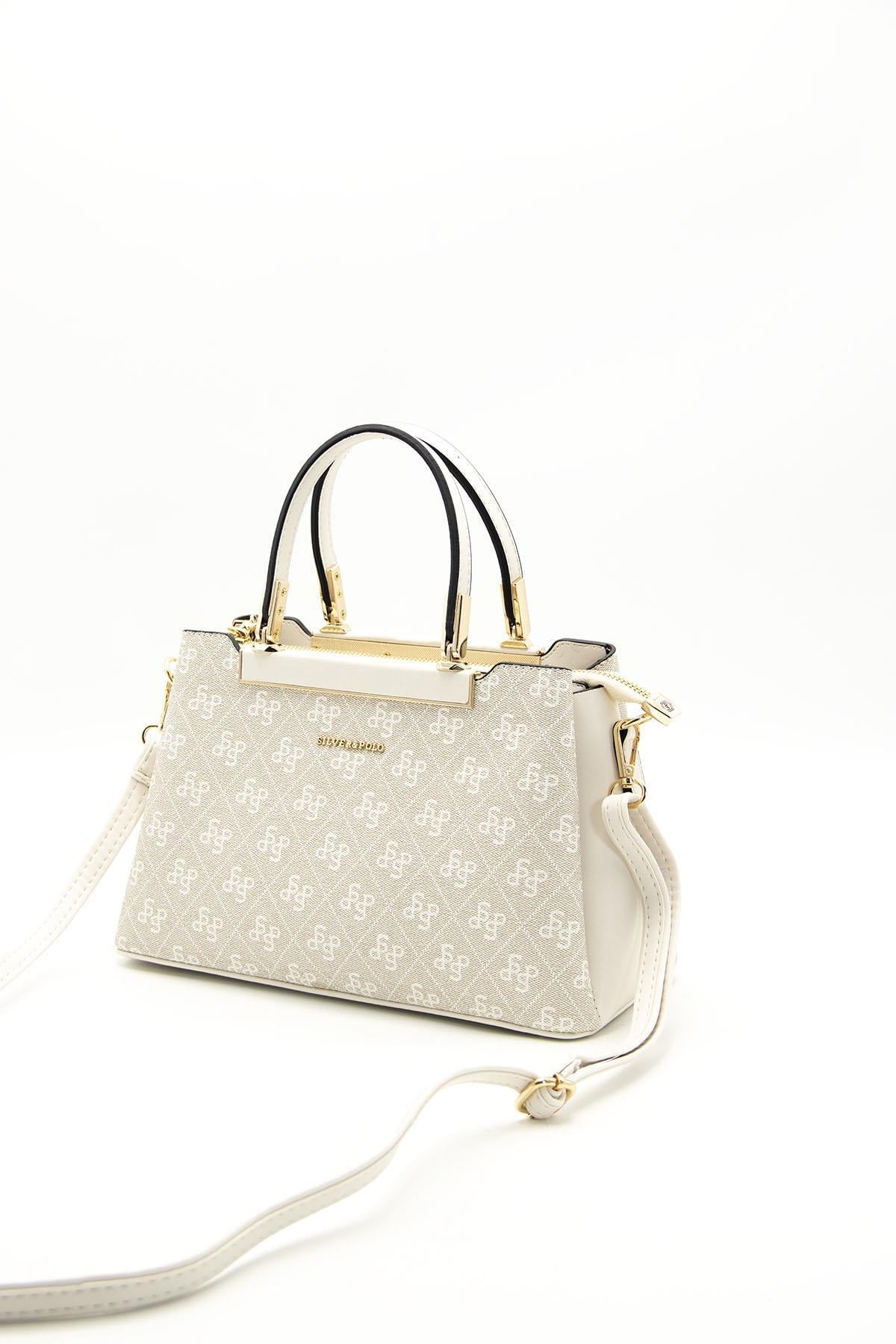 Silver & Polo SP913 Kadın El Çantası Taş-Kemik