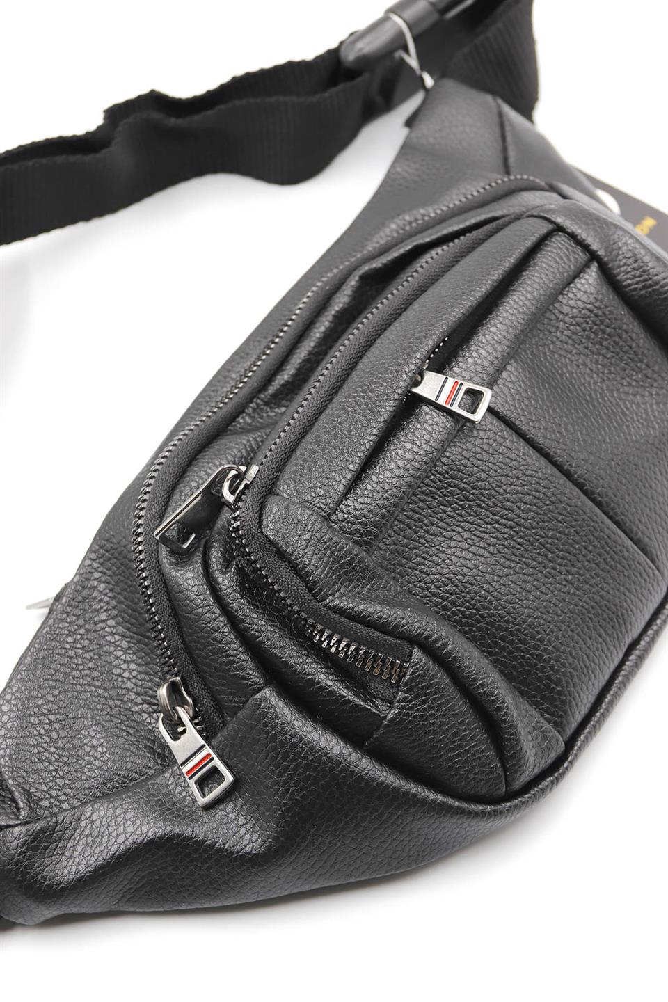 Arı Deri 814ARI Bel Çantası & FreeBag Siyah