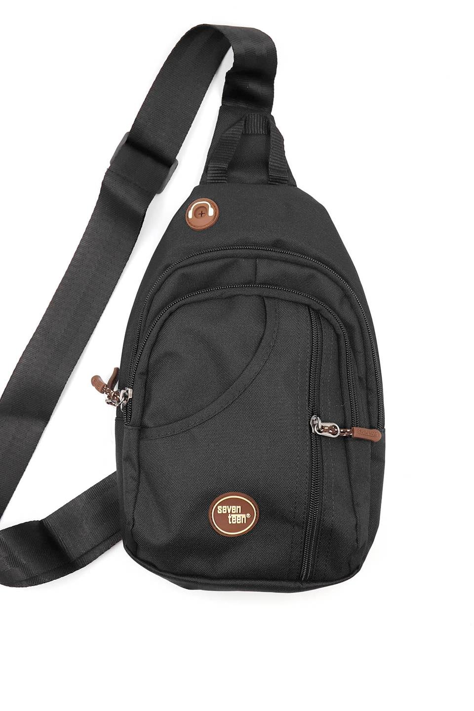 Arı Deri Erkek Bel Çantası & Freebag Siyah 3474