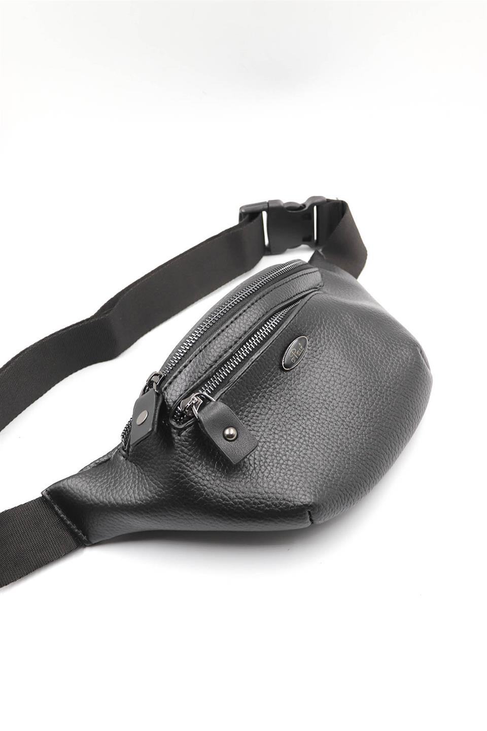 Arı Deri TR2023 Bel Çantası & FreeBag Siyah