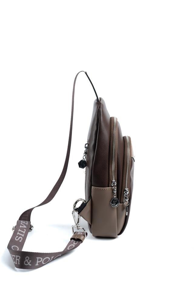 Silver & Polo SP959 Kadın Vücut Çantası Kahve