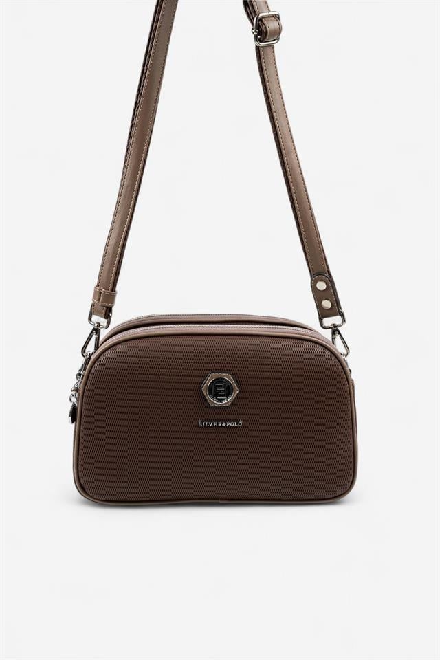 Silver & Polo SP745 Kadın Çapraz Çanta Kahve-Vizon