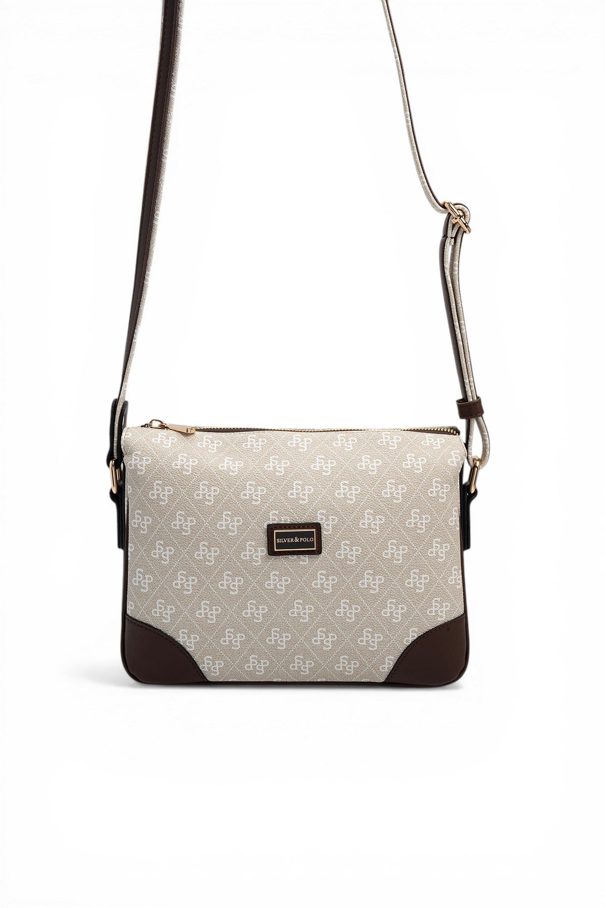 Silver & Polo SP784 Kadın Çapraz Çanta Taş-Kahve