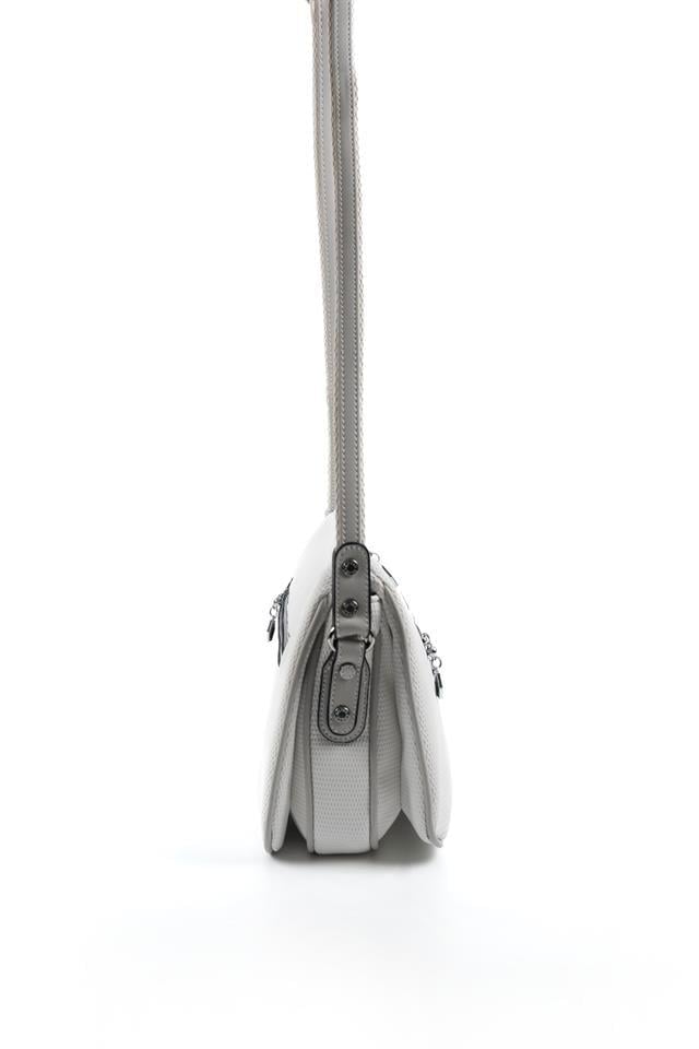 Silver & Polo SP818 Kadın Çapraz Çanta Beyaz-A.Gri