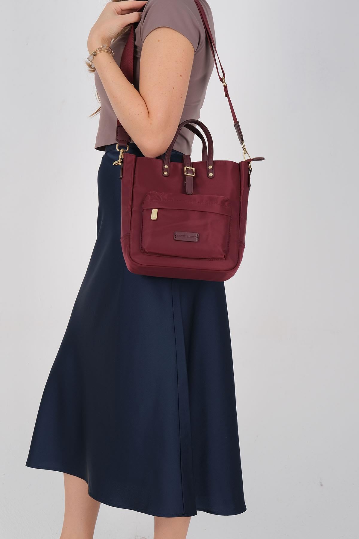 Silver & Polo 1218 Kadın El Çantası Bordo