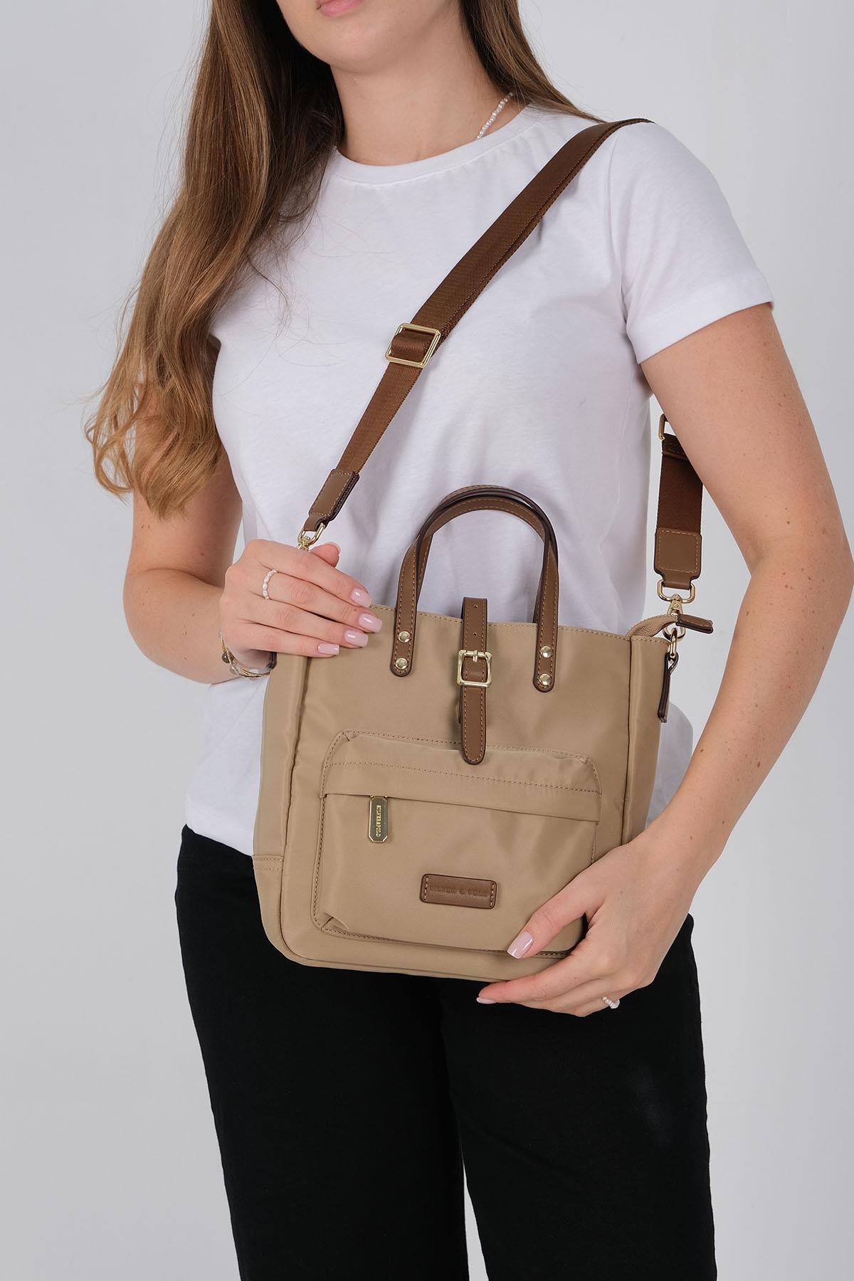 Silver & Polo 1218 Kadın El Çantası Vizon-Camel