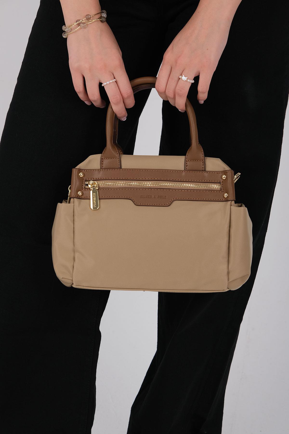 Silver & Polo 1219 Kadın El Çantası Vizon-Camel