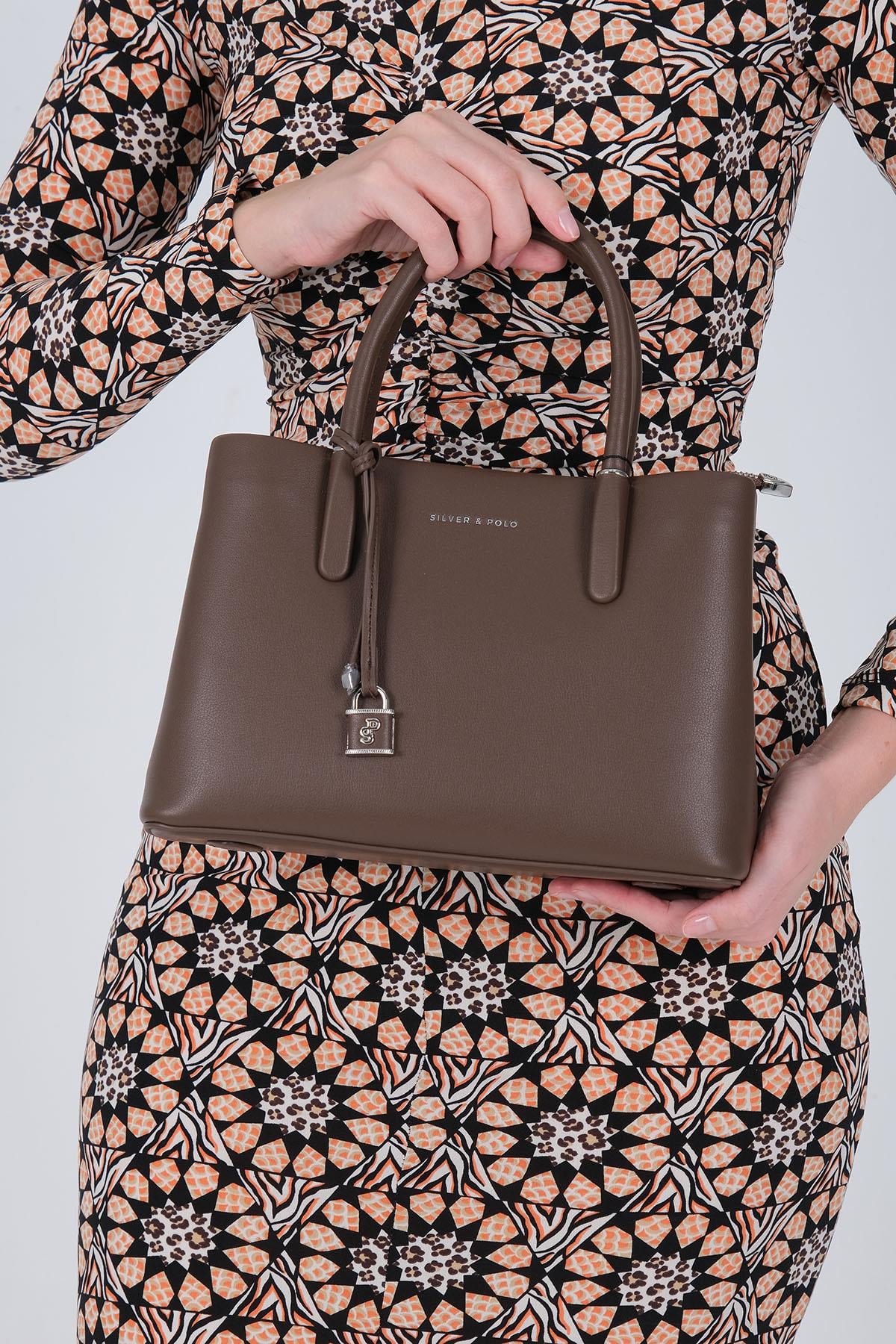 Silver & Polo 1235 Kadın El Çantası Kahve