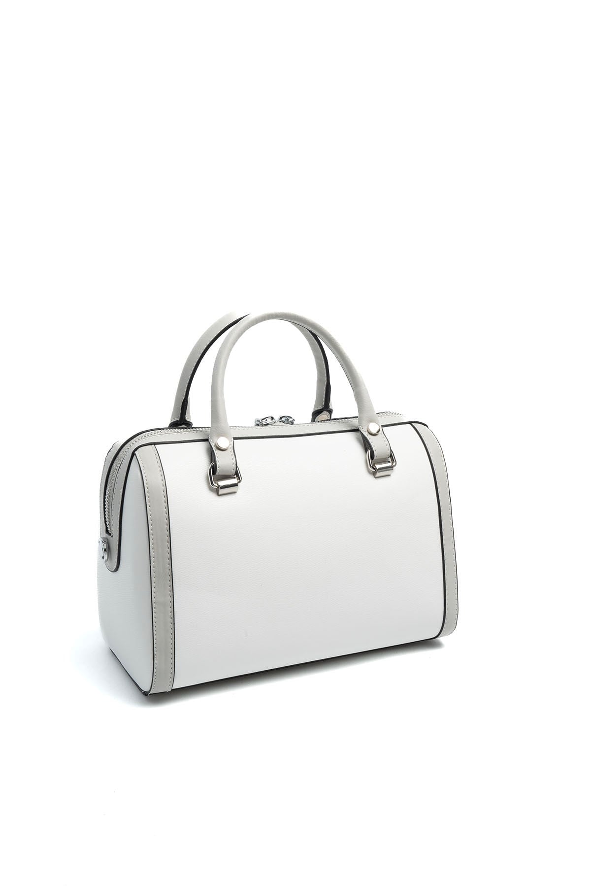 Silver & Polo SP1091 Kadın El Çantası Beyaz-A.Gri
