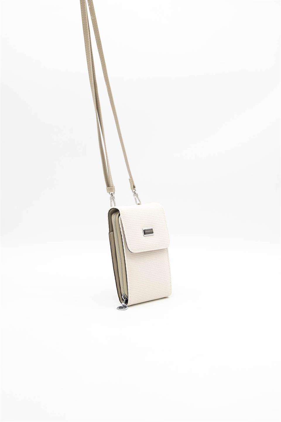 Silver & Polo SP889 Kadın Telefon Çantası Bej-Taş