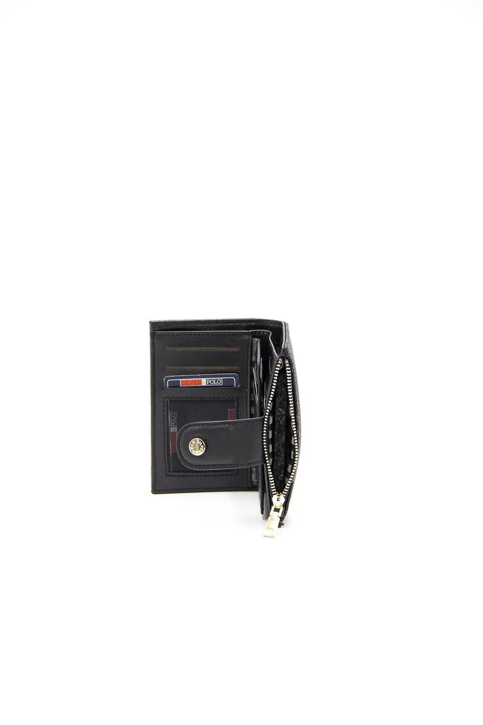 Silver & Polo SP1107 Kadın Cüzdan & Kartlık Siyah Bakır-Siyah