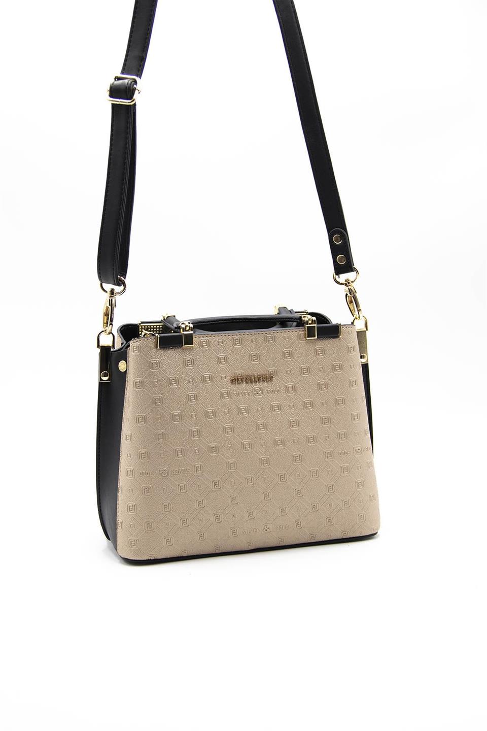 Silver & Polo SP1069 Kadın El Çantası Nut-Siyah