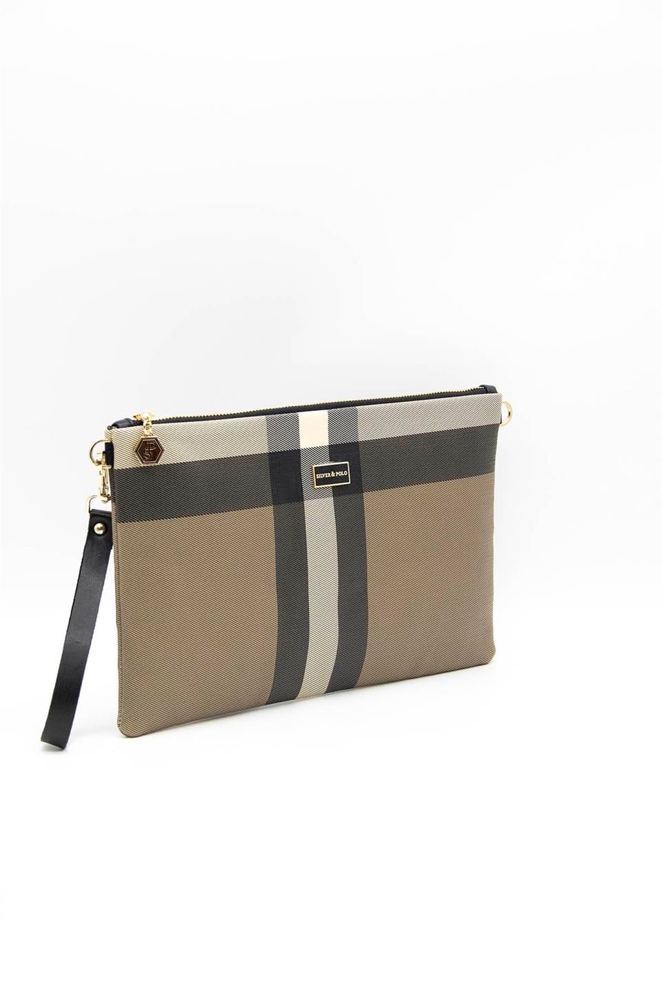 Silver & Polo SP1034 Kadın Portföy & Clutch Kahve-Siyah