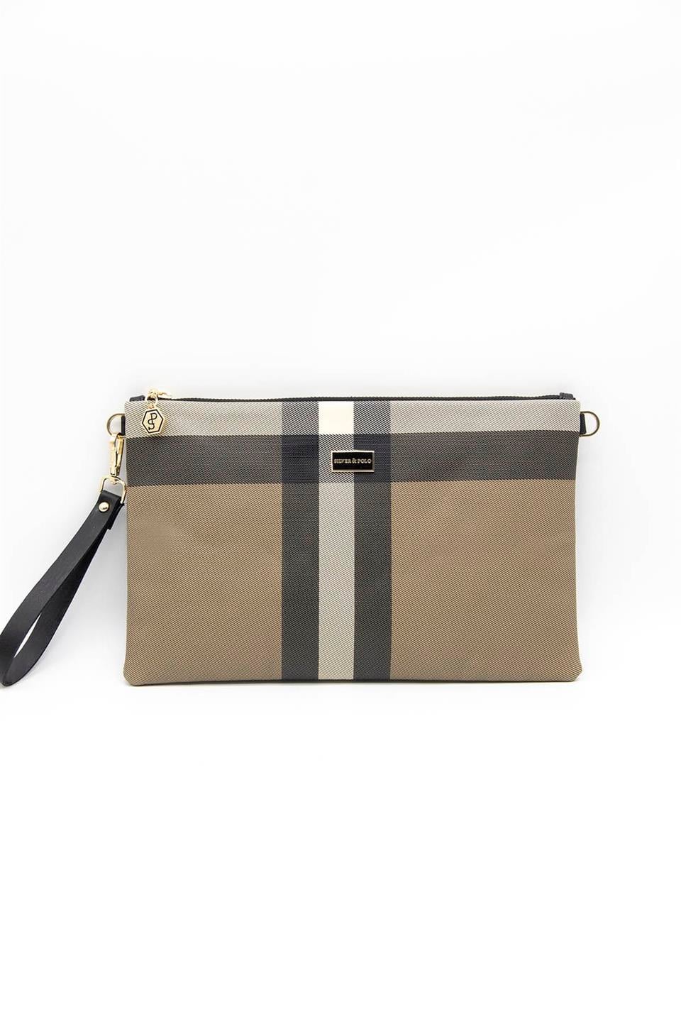 Silver & Polo SP1034 Kadın Portföy & Clutch Kahve-Siyah