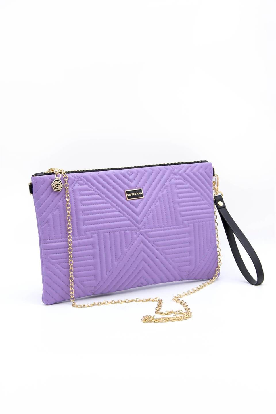 Silver & Polo SP1034 Kadın Portföy & Clutch Lila