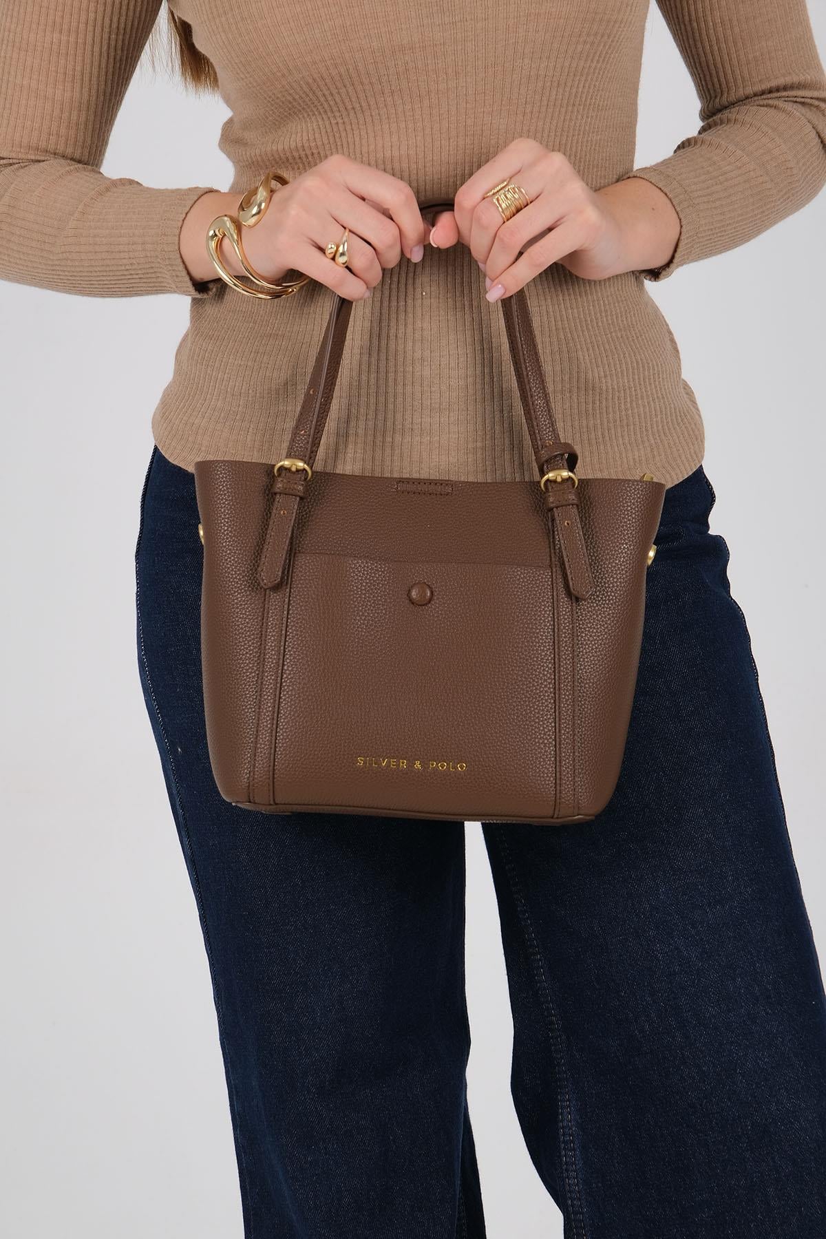 Silver & Polo 1244 Kadın Omuz Çantası Kahve