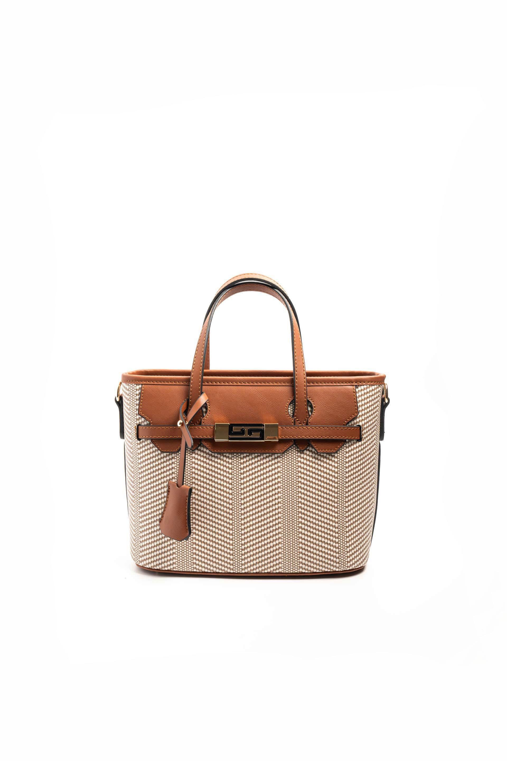 Silver & Polo SP1185 Kadın El Çantası Bej-Taba