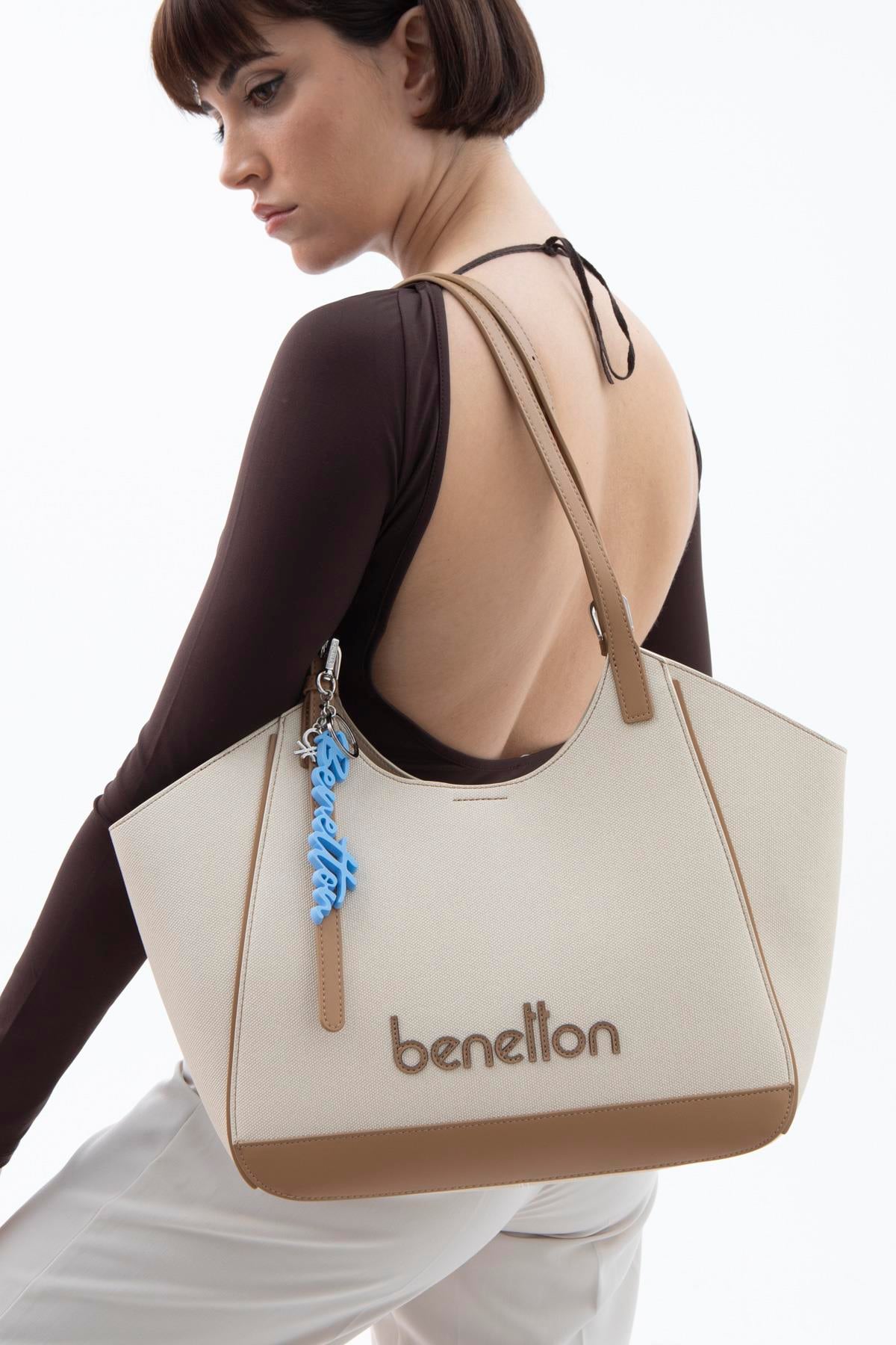 United Benetton BNT1523 Omuz Çantası Bej