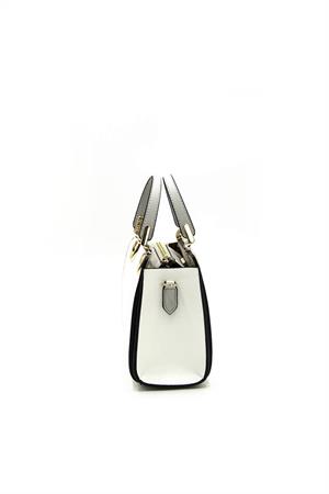 Silver & Polo SP1133 Kadın El Çantası Beyaz-A.Gri