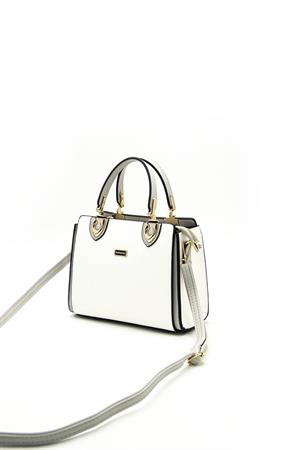 Silver & Polo SP1133 Kadın El Çantası Beyaz-A.Gri