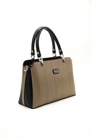 Silver & Polo SP972 Kadın El Çantası Nut-Siyah
