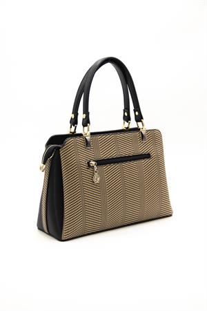 Silver & Polo SP972 Kadın El Çantası Nut-Siyah