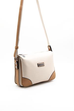Silver & Polo SP784 Kadın Çapraz Çanta Bej-A.Taba