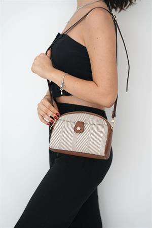 Silver & Polo SP1144 Kadın Çapraz Çanta Bej-Taba