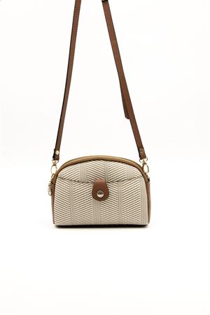 Silver & Polo SP1144 Kadın Çapraz Çanta Bej-Taba