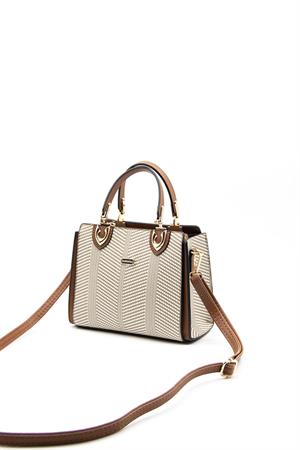 Silver & Polo SP1133 Kadın El Çantası Bej-Taba