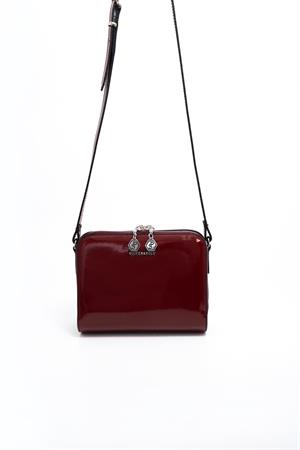 Silver & Polo SP888 Kadın Çapraz Çanta Rugan Bordo