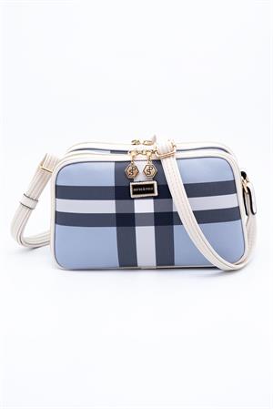 Silver & Polo SP899 Kadın Çapraz Çanta Mavi-Kemik