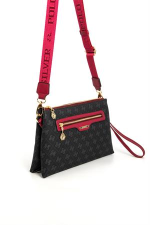 Silver & Polo SP1129 Kadın Çapraz Çanta Siyah-Bordo