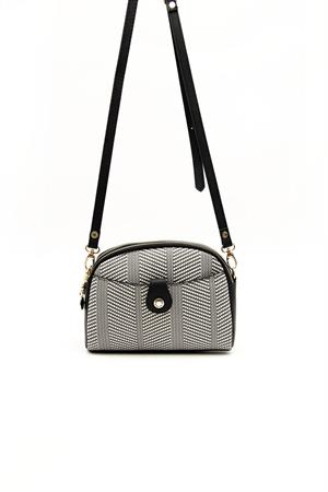 Silver & Polo SP1144 Kadın Çapraz Çanta Siyah Beyaz-Siyah
