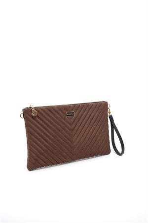 Silver & Polo SP1034 Kadın Portföy & Clutch Süet Kahve