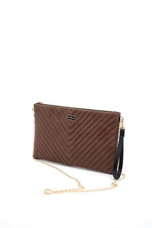 Silver & Polo SP1034 Kadın Portföy & Clutch Süet Kahve