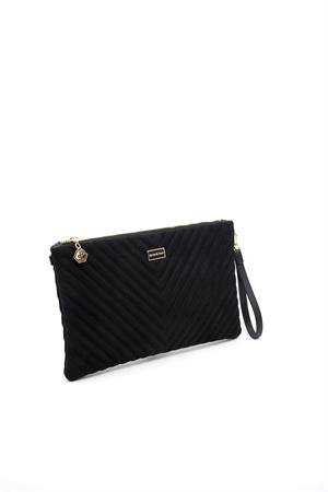 Silver & Polo SP1034 Kadın Portföy & Clutch Süet Siyah