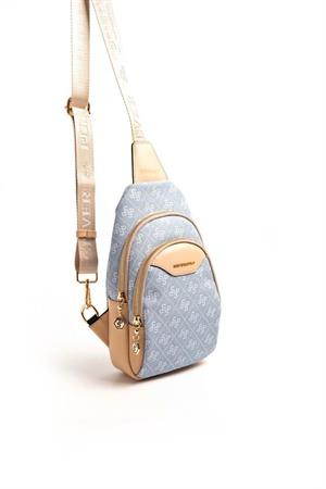 Silver & Polo SP959 Kadın Vücut Çantası Mavi-Ten
