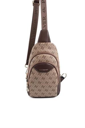 Silver & Polo SP959 Kadın Vücut Çantası Koyubej-Kahve