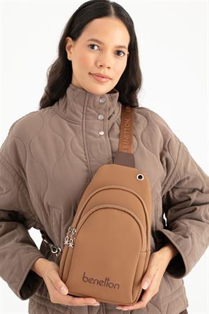 United Benetton BNT1652 Kadın Bel Çantası & FreeBag Taba-Kahve