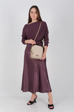 Silver & Polo 1220 Kadın Çapraz Çanta Bej-Kum